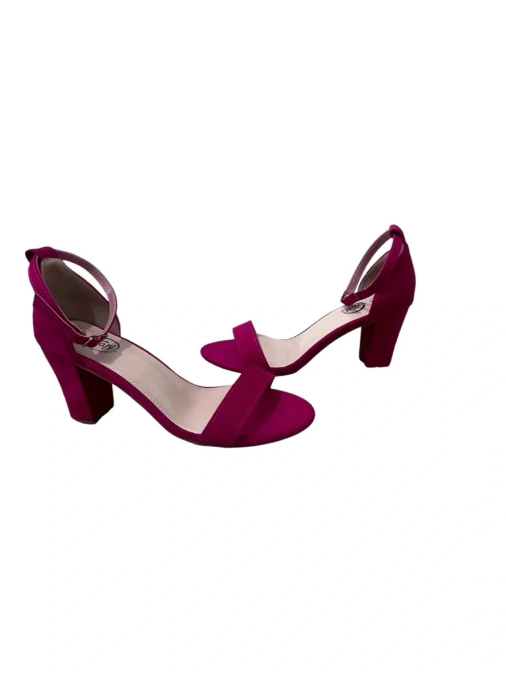 Trary Fuchsia Block Heel Ankle-Strap Sandal - Women Size: 8 1/2